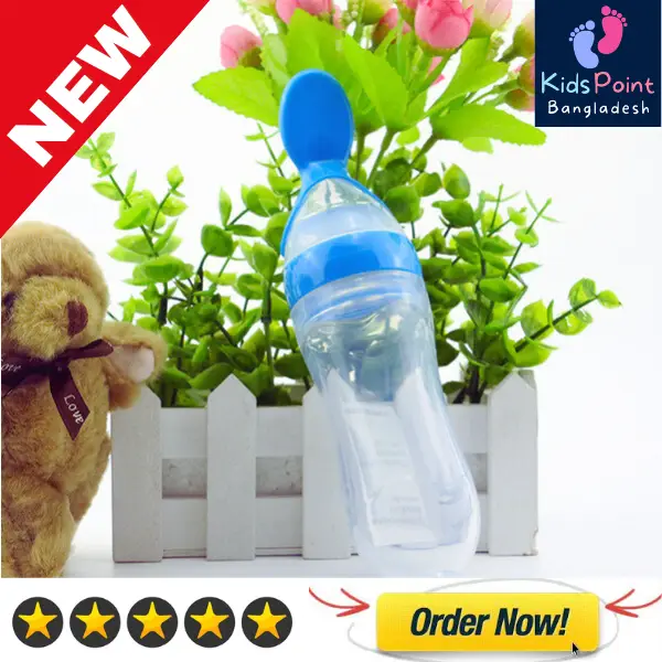 Picture of Baby Silicone Spoon Feeder Bottle 90ml -1pcs