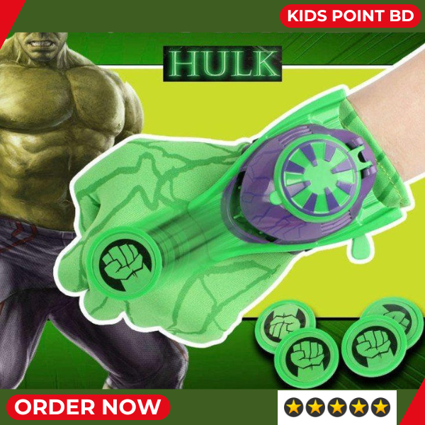 Picture of Hulk Web Dart Blaster Toys Set - (Launcher, Glove, 4 Pieces Plastic Role Play Movie Hero Wrist Toy for Kids)