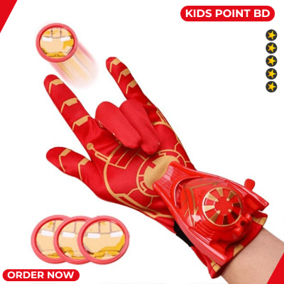 Picture of Avengers Iron Man Toys for Kids (4 Pcs Web Role Play Movie Hero Wrist  Plastic Toys & Marvel Action Super Hero Iron Man Launcher Gloves with 1 Pcs Wrist Belt Toys Set Special Birthday Gift for Boys and Girls)