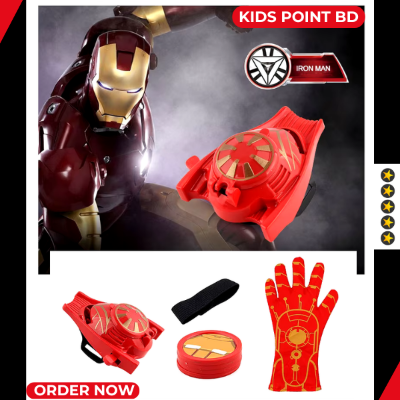 Picture of Iron Man Web Dart Blaster Toys Set - (Avengers Launcher, Glove, 4 Pieces Plastic Role Play Movie Hero Wrist Toy for Kids)