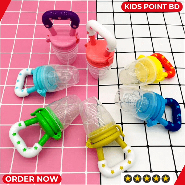 Picture of Baby Fruit Juicer Pacifier Fresh Food Feeder Teething Toy with Mesh Teether - 1 Pcs Multicolor