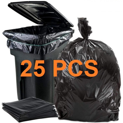 Picture of 25PCS Black (24" X20") Trash Bag / Poly Bag / Garbage Bag / Moyla Felar Bag / Polibag