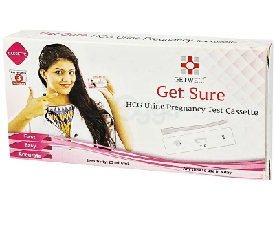 Picture of 12Pc Get Sure Pregnancy Test Digital Cassette Device Kit / Urine HCG Check Strips