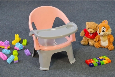 Picture of 1PC Baby Chair With Tray - Trendy and Comfortable Baby Plastic Feeding Chair
