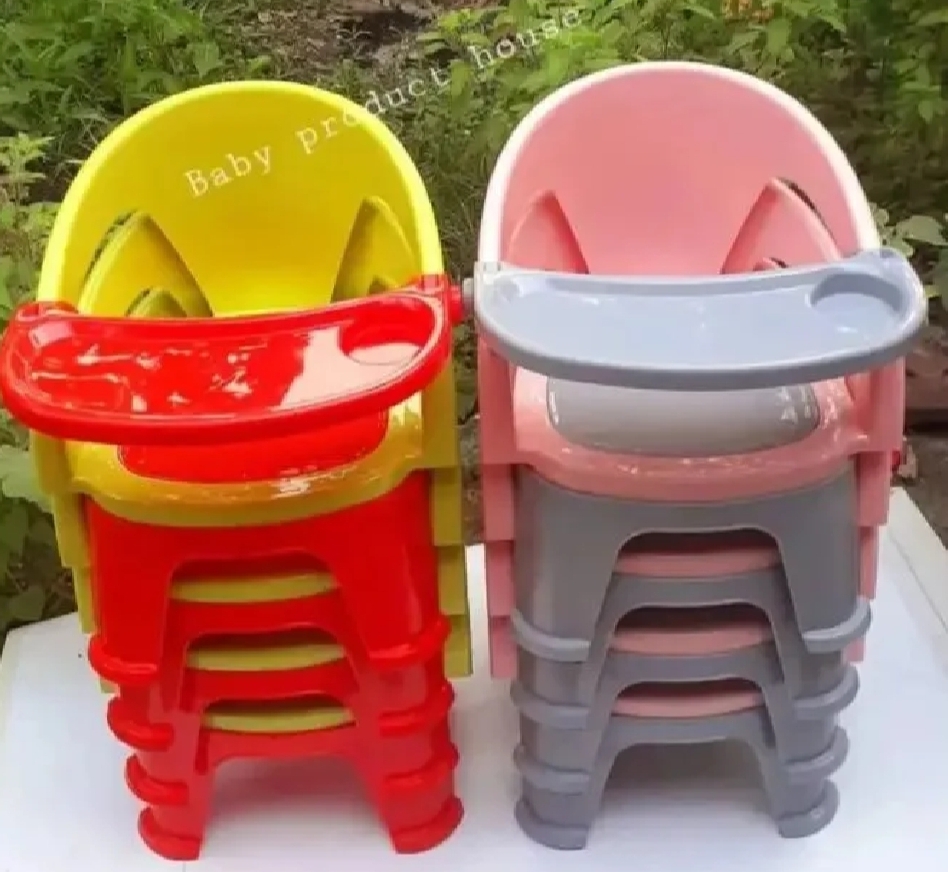 Picture of 1PC Baby Chair With Tray - Trendy and Comfortable Baby Plastic Feeding Chair