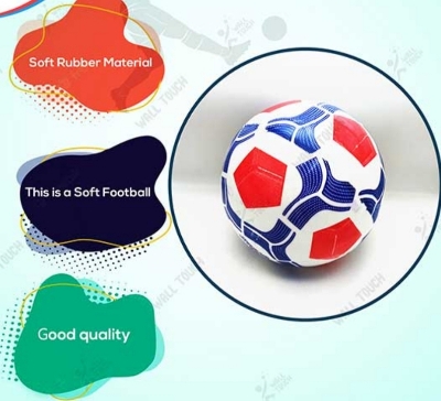 Picture of 1PC Soft Rubber Football For Toddler (ball_messi_90k) - Size 4