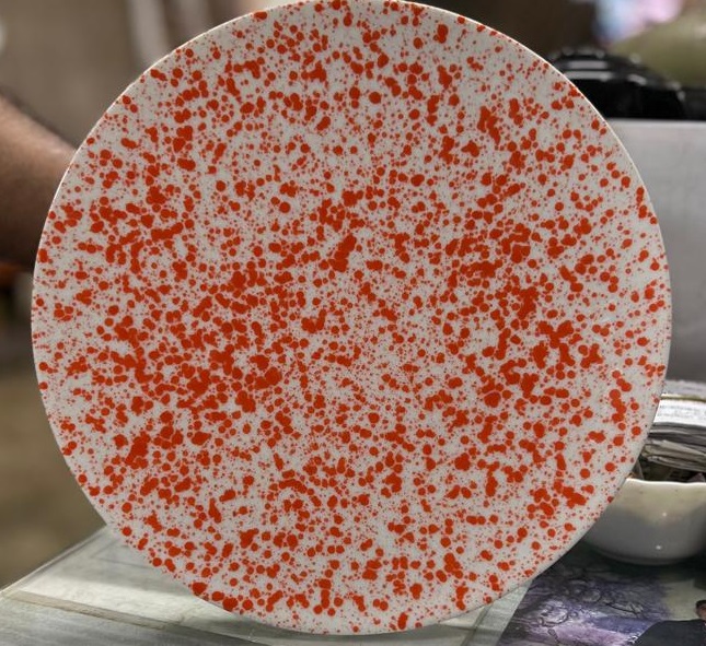 Picture of 32 pieces dinner set for gift and home decoration-6 Dinner Plates, 6 Half Plates, 1 Rice Dish, 1 Curry serving bowl, 6 Soup Bowl, 6+6 coffee cup + saucer