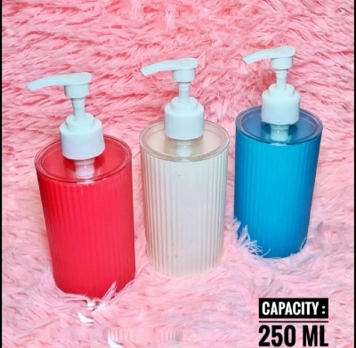 Picture of 1PC Hand Wash Liquid Plastic Bottle Jar 250ML / Bathroom Shop Jar / Hand Wash Liquid Refile Bottle - Multicolour