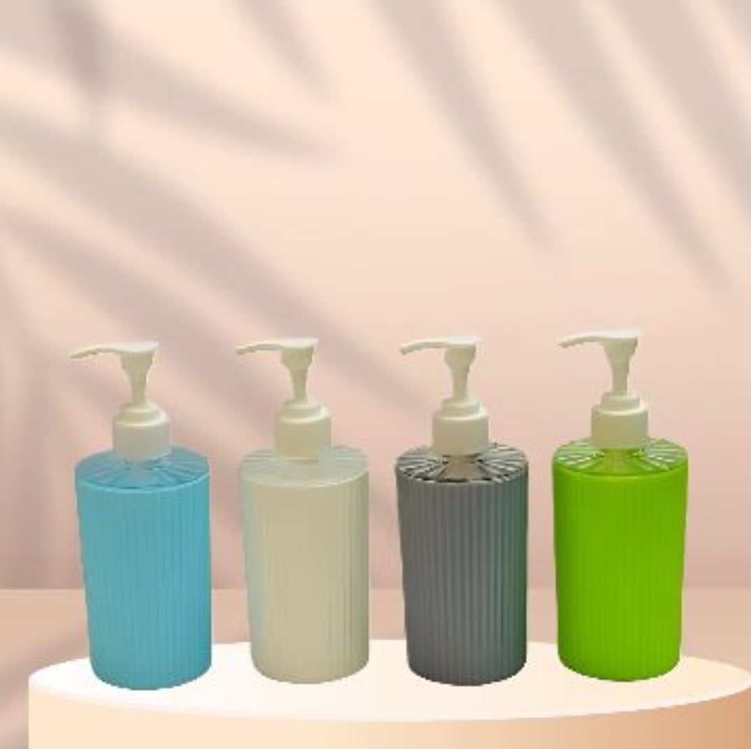 Picture of 1PC Hand Wash Liquid Plastic Bottle Jar 250ML / Bathroom Shop Jar / Hand Wash Liquid Refile Bottle - Multicolour