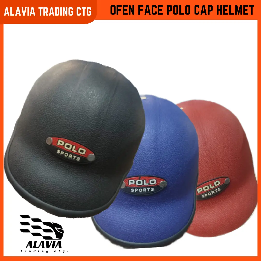 Cap Style Half Helmet – Open Face Motorcycle & Bike Helmet for Men & Women | Polo Sports Design, ABS Build, Lightweight & Retro Hard Hat – Red