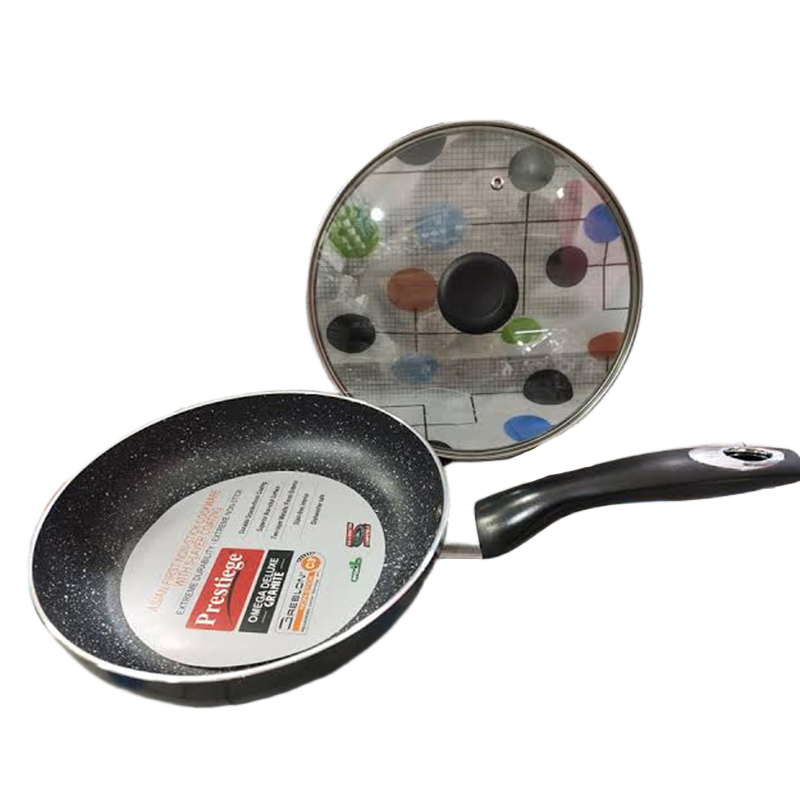 Picture of Prestige Omega Deluxe Granite 26 Cm Fry Pan With Lid Aluminium Fry Pans in Grey Colour by Prestige