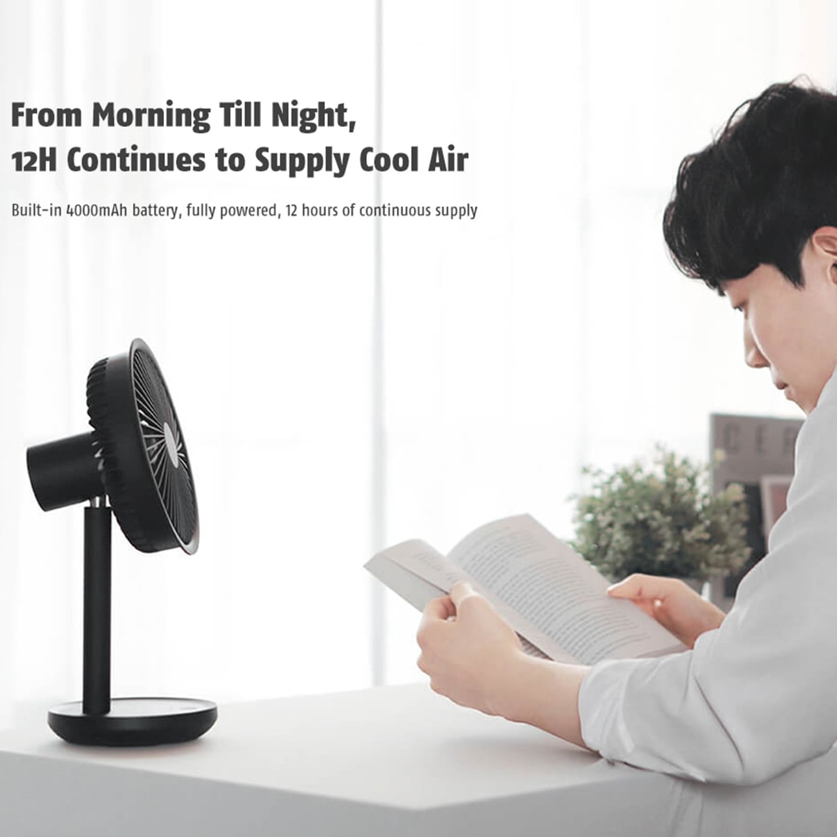 Picture of Solove Desktop Stand Fan F5 Wide angle air supply, 60 degrees automatic shaking head