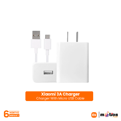 Picture of Xiaomi 3A Charging Adapter with Micro USB Cable - White