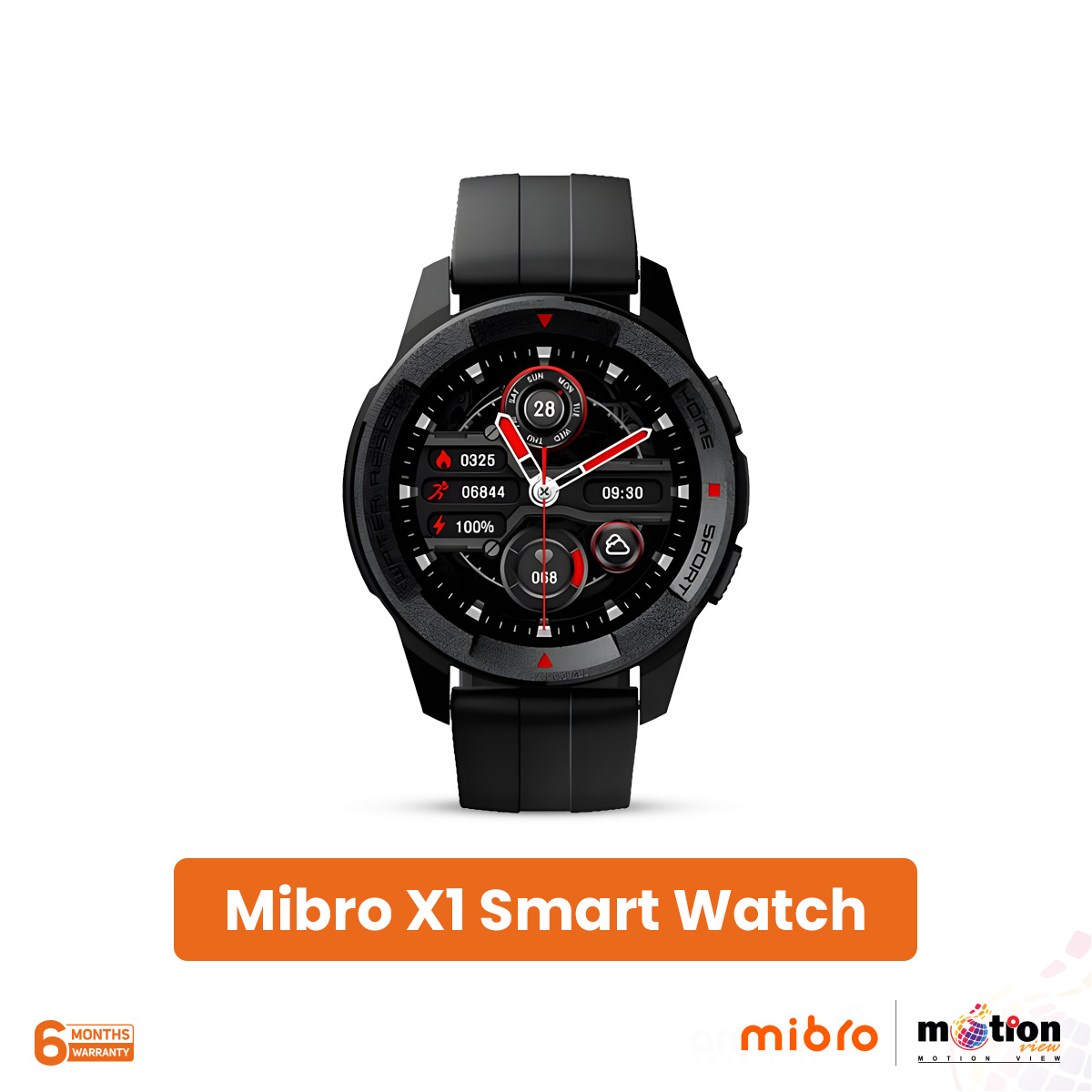 Picture of Mibro X1 AMOLED HD Sports Smart Watch with spO2 Global -Black