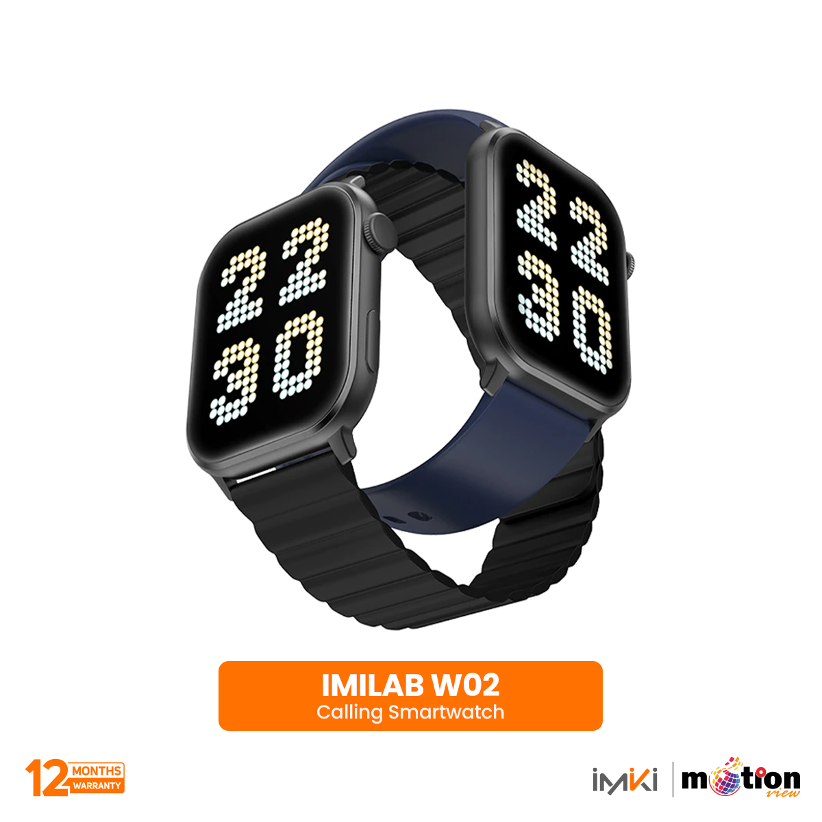 Picture of IMILAB W02 Bluetooth Calling Full Touch Screen Smart Watch - 1.85-inch - Black