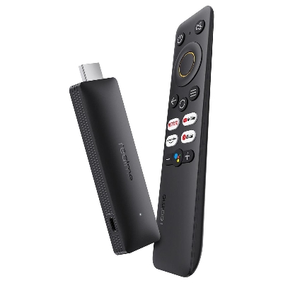 Picture of Realme 4K 60fps HDR 10+ HDMI 2.1 Netflix, Amazon Prime, Youtube Google Assistance with Chrome Cast Built in Smart Google TV Stick - Black