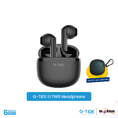 Picture of G-TiDE L1 TWS Bluetooth 5.3 Quick Connect Headset With 300mAh big battery & IPX4 Water Resistance