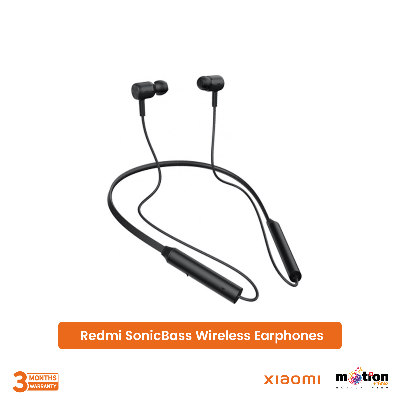 Picture of Redmi Sonic Bass Dual pairing Supports Voice Assistant Wireless Earphones With IPX4 Sweat & Splash proof - Black