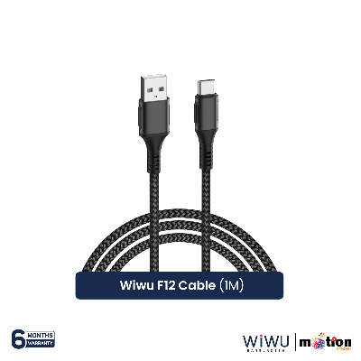 Picture of Wiwu F12 USB to Type C 45W Super Fast Charging Cable 1M- Black