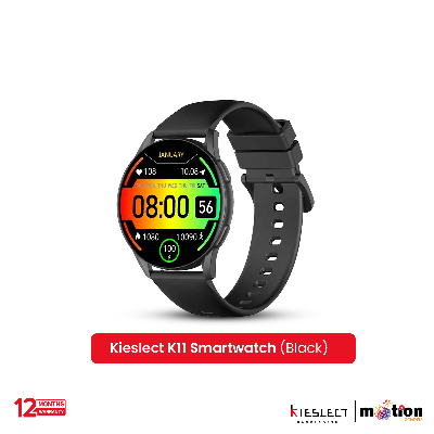 Picture of Kieslect K11 Ultra Amoled , Heart rate & Blood Oxygen Monitor Smart Watch With SpO2 and Always-on Display - Black