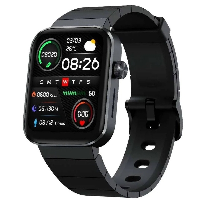 Picture of G-Tide S1 Lite Lowest Calling Smart Watch with 1.83" Display, IP68 Ratting & SpO2 - Black (Free Dark Green Strap)