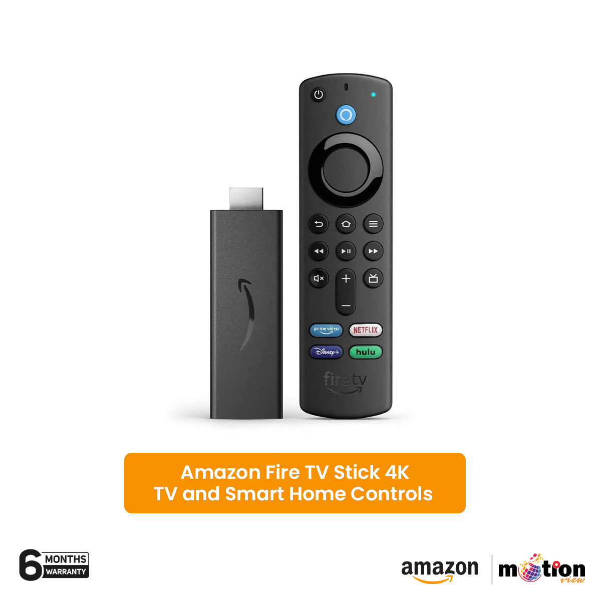 Picture of Amazon Fire TV Stick 4K, brilliant 4K streaming quality, TV and smart home controls - Black