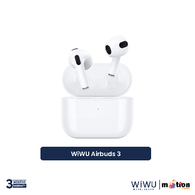 Picture of WiWU Airbuds 3 HF Sound Magsafe Charging With Silicone Case & 1M Lightning Cable - White