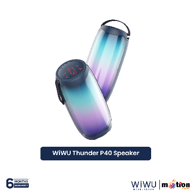 Picture of WiWU Thunder P40 Wireless Speaker Color Changeable Dazzling LED Light Bass Portable with Microphone