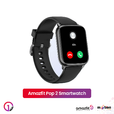 Picture of AMAZFIT Pop 2 with Ultra-large 1.78 inch HD AMOLED Display, BT Calling, SpO2 Smartwatch