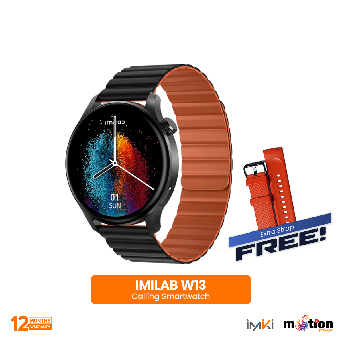 Picture of IMILAB W13 Bluetooth Calling Smart Watch with 1.43'' Amoled Screen With Dual Strap