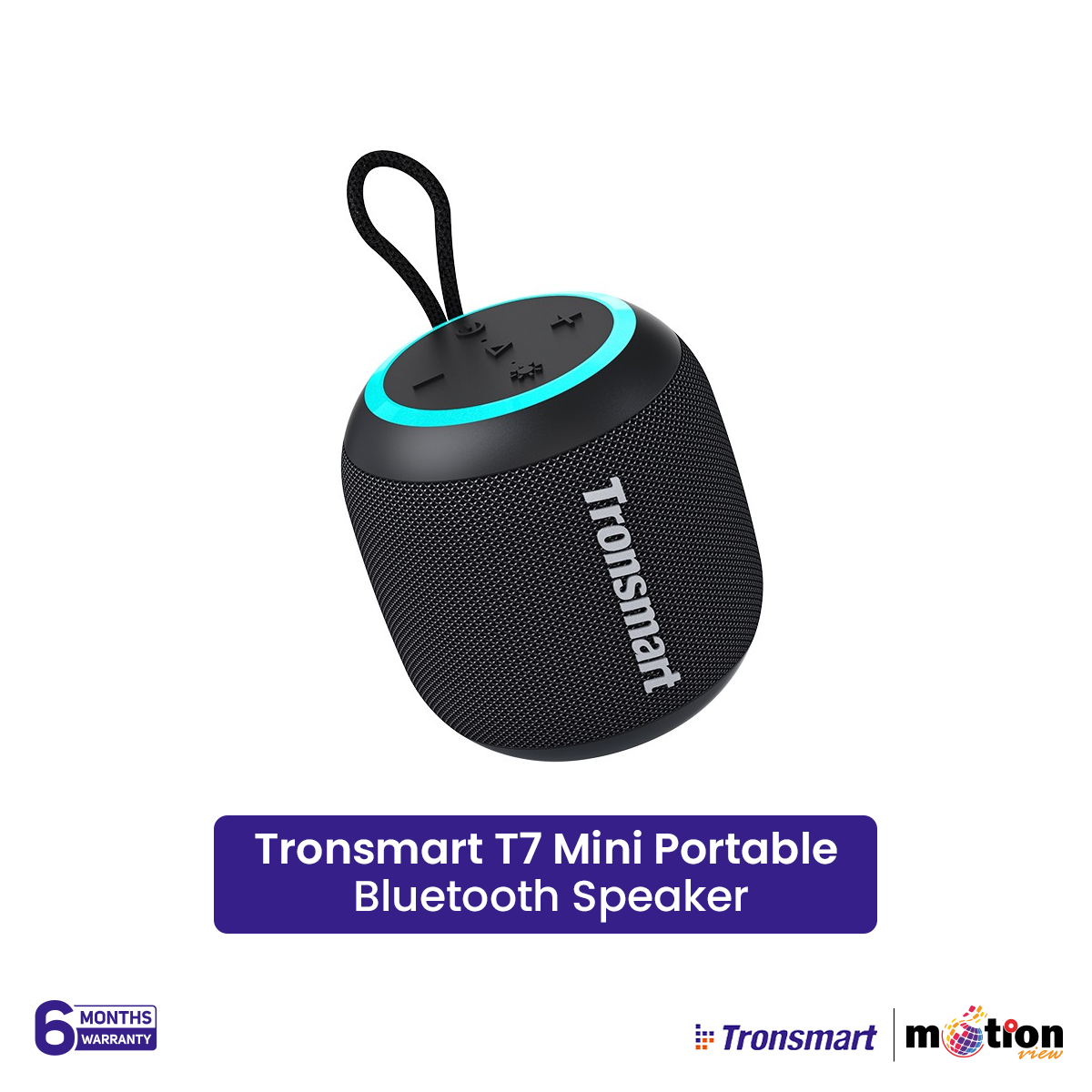Picture of Tronsmart T7 Mini Portable Speaker TWS Bluetooth 5.3 Speaker with Balanced Bass, IPX7 Waterproof, LED Modes for Outdoor