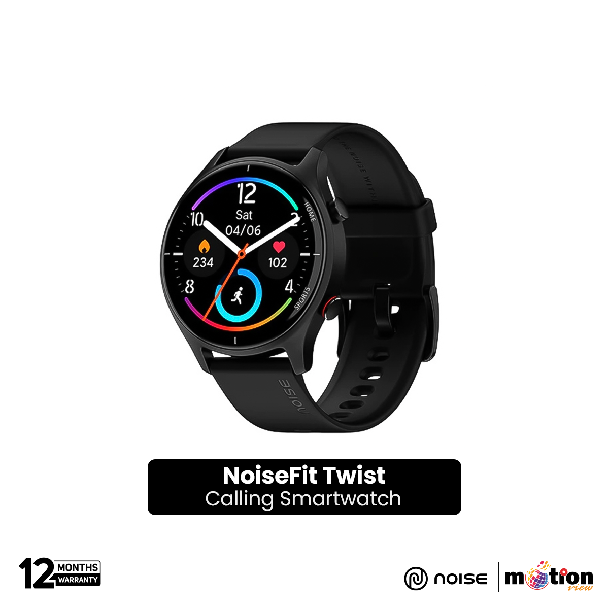 Picture of Noise Twist Bluetooth Calling Smart Watch with 1.38" TFT Biggest Display, Up-to 7 Days Battery, 100+ Watch Faces - Black