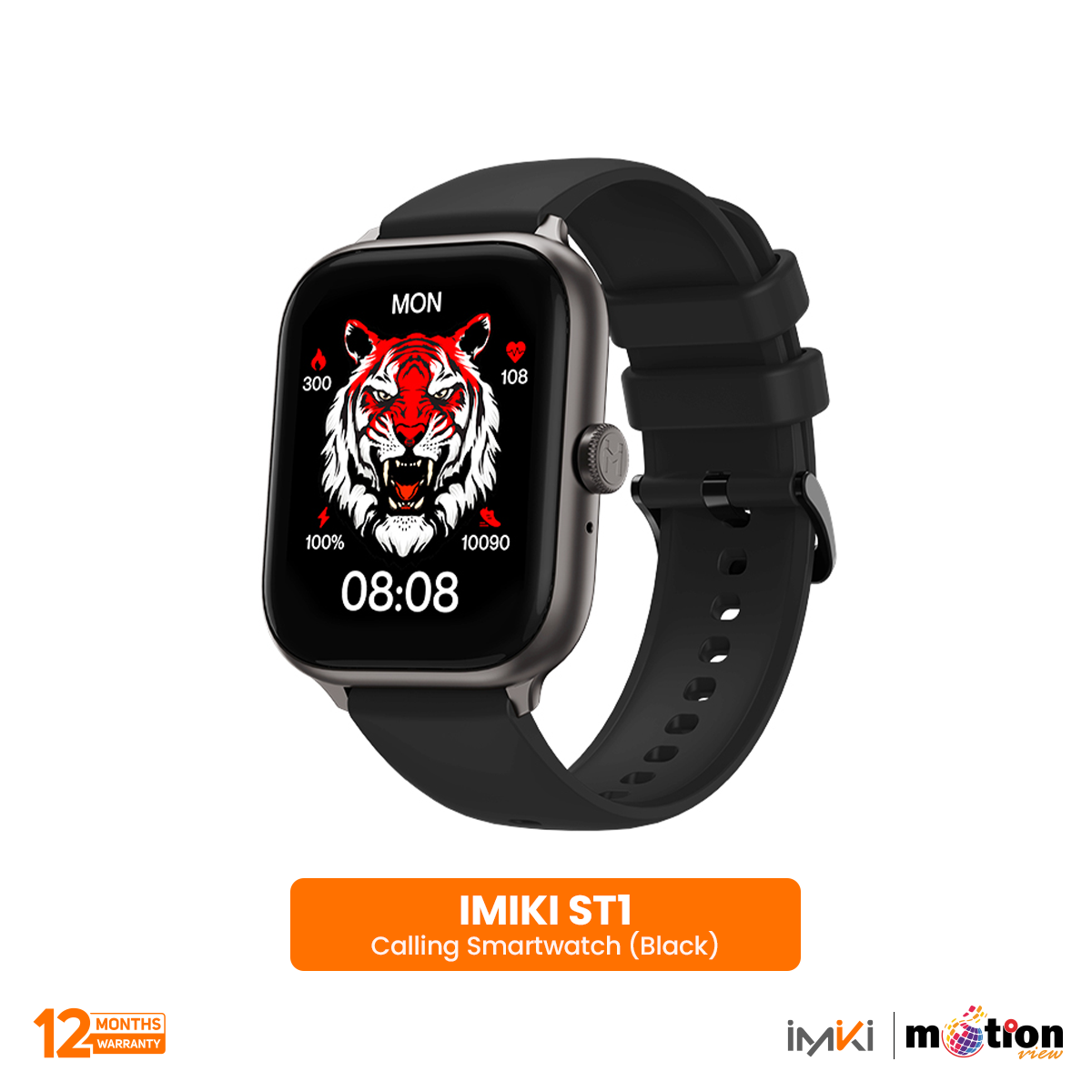 Picture of IMIKI ST1 Smart Watch 1.78" AMOLED Display BT Call Realtime Heart Rate 100+ Sport Modes SpO2 Sensor SmartWatch