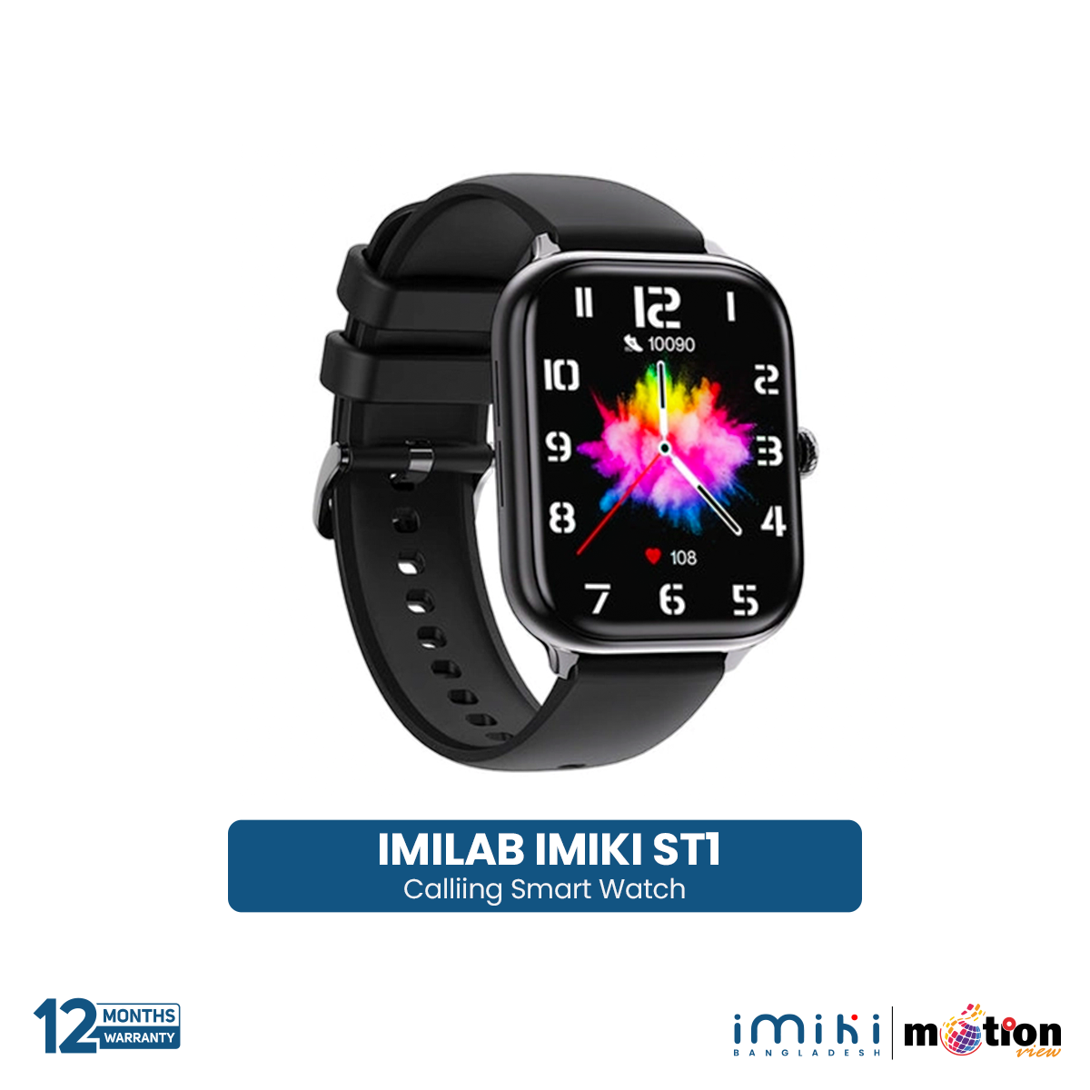 Picture of IMIKI ST1 Smart Watch 1.78" AMOLED Display BT Call Realtime Heart Rate 100+ Sport Modes SpO2 Sensor SmartWatch