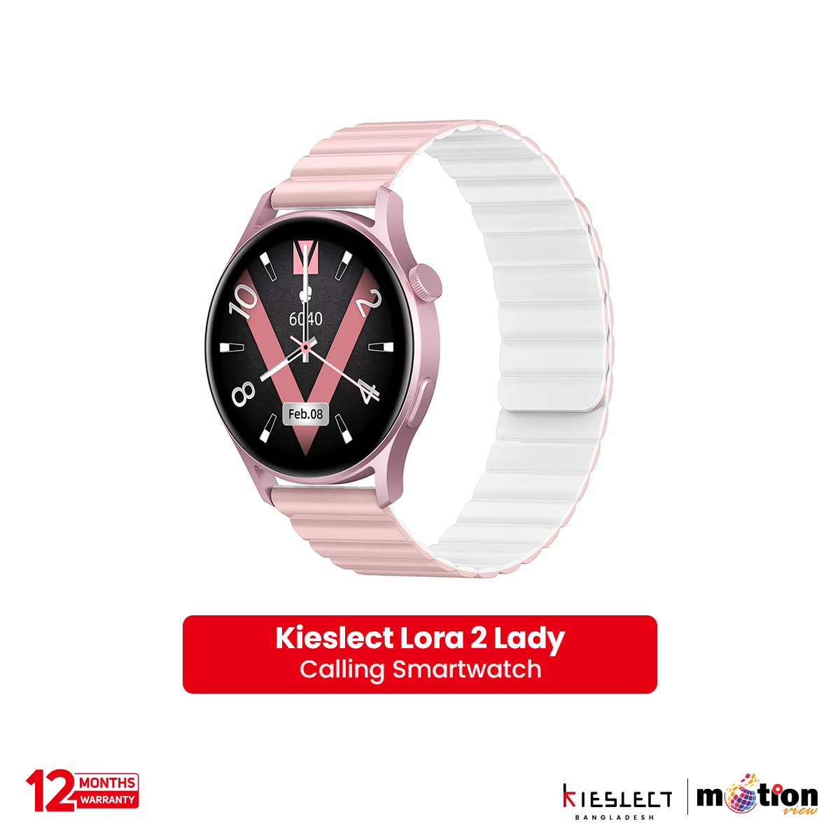 Picture of Kieslect Lora 2 Bluetooth Calling Lady Smartwatch with Double Strap