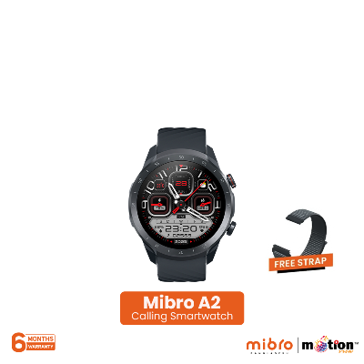 Picture of Mibro A2 Calling Smart Watch Sportylooks 2ATM With Dual Straps - Black