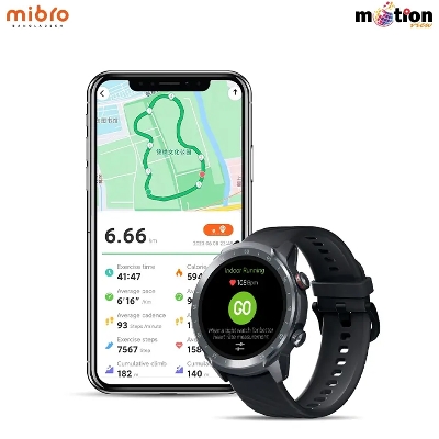 Picture of Mibro A2 Calling Smart Watch Sportylooks 2ATM With Dual Straps - Black