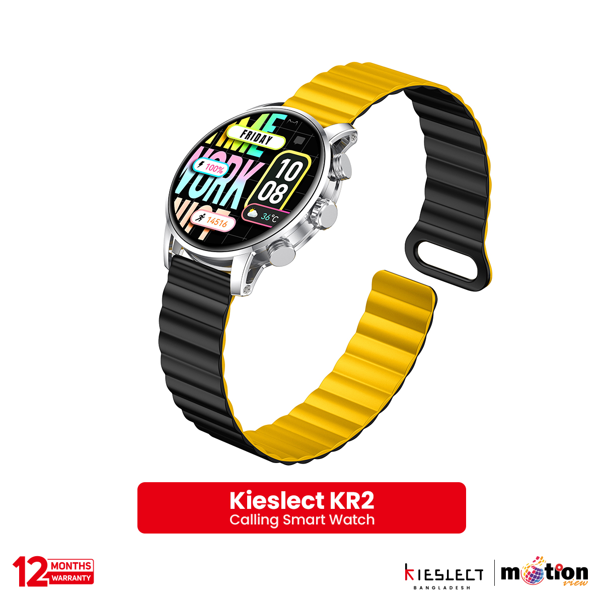 Picture of Kieslect KR2 AMOLED 1.43 Inch Calling Smart Watch with Dual Strap & Protector