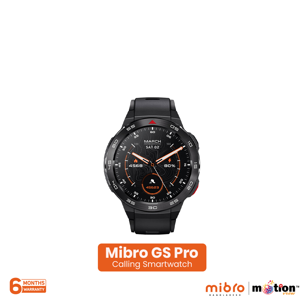 Picture of Mibro GS Pro Calling Smart Watch with 5ATM Waterproof Water Resistance - Black ( Dual Strap )