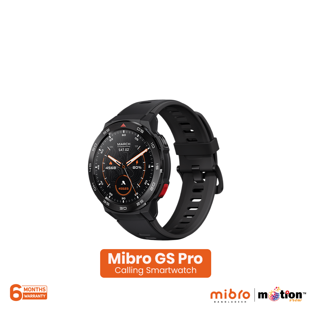 Picture of Mibro GS Pro Calling Smart Watch with 5ATM Waterproof Water Resistance - Black ( Dual Strap )