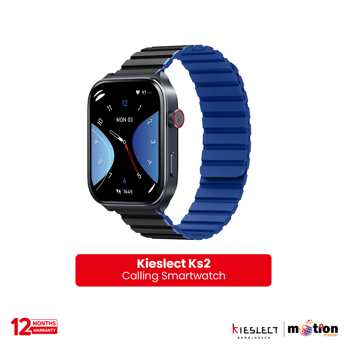 Picture of Kieslect KS2 Calling 2.01" FHD AMOLED 3ATM Smart Watch (Double Strap + Protector)