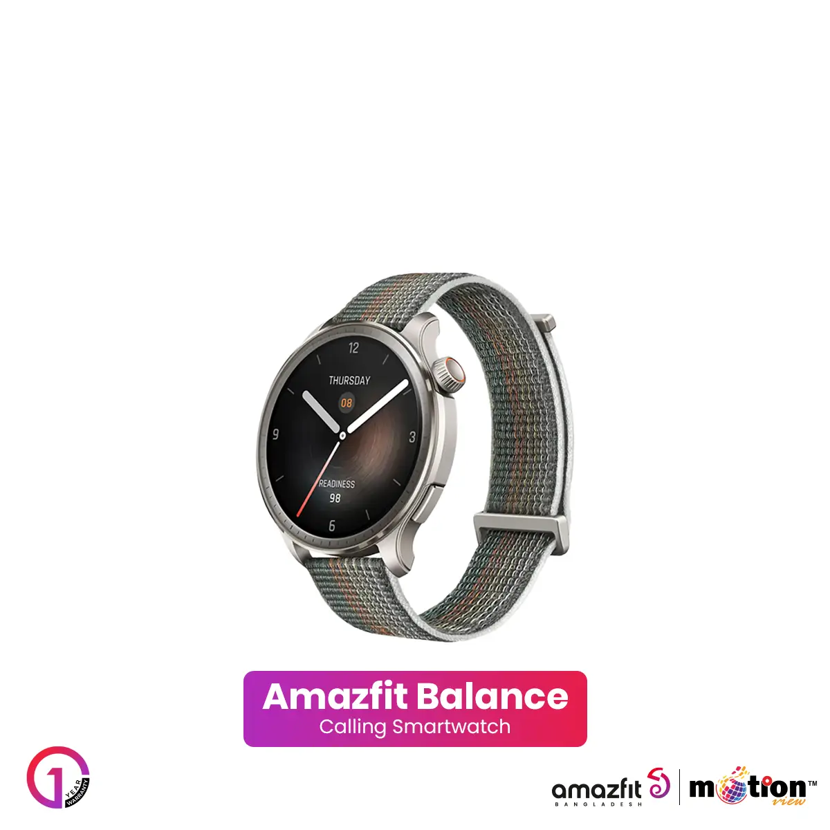 Picture of Amazfit BALANCE 1.5" HD AMOLED Smart Watch with 5 ATM