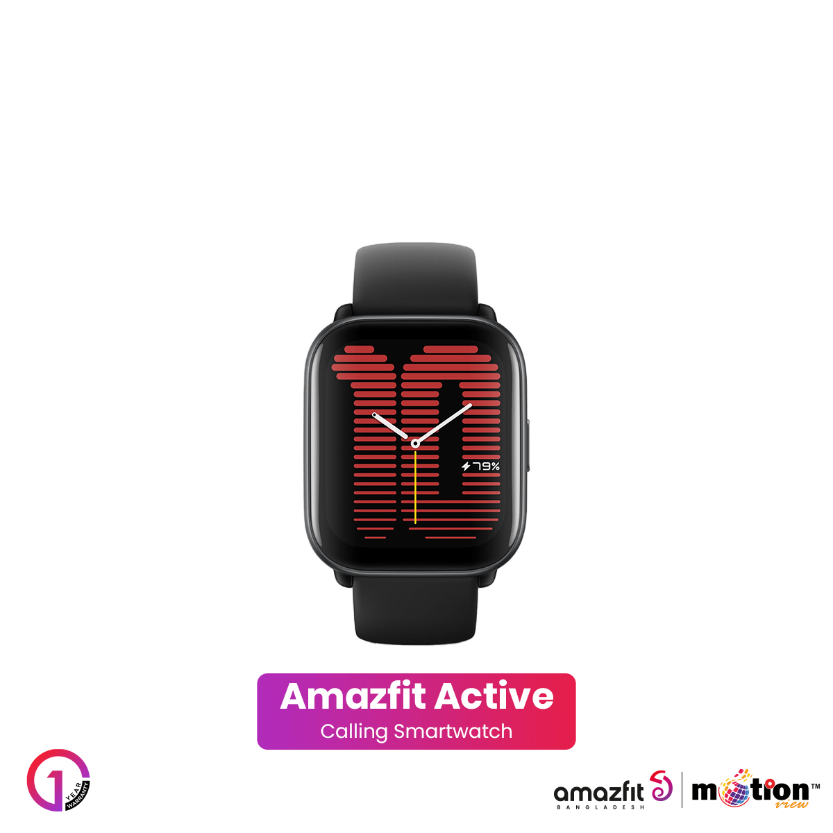 Picture of Amazfit Active 1.75" AMOLED Display & Alexa Built-in Smart Watch with AI Fitness Exercise Coach,  Bluetooth Calling Smart Watch