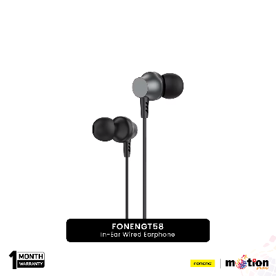 Picture of FONENG T58 Angled In-Ear Wired Earphone - Black