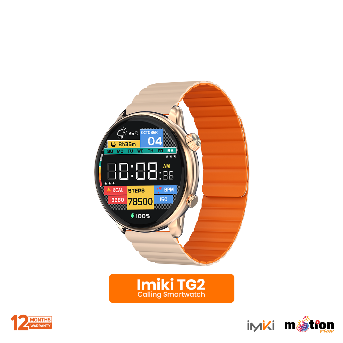 Picture of IMIKI TG2 1.43" AMOLED BT Calling Smart Watch with Magnetic Strap