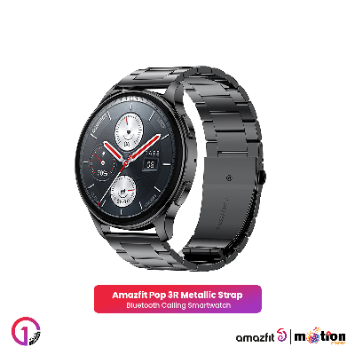 Picture of Amazfit Pop 3R 1.43" HD AMOLED Display With Bluetooth Calling Smart Watch (Metallic Strap)