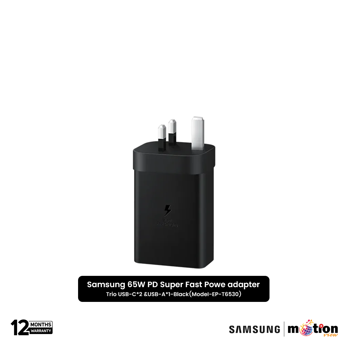 Picture of Samsung 65W Trio PD Power Adapter(T6530)- Black
