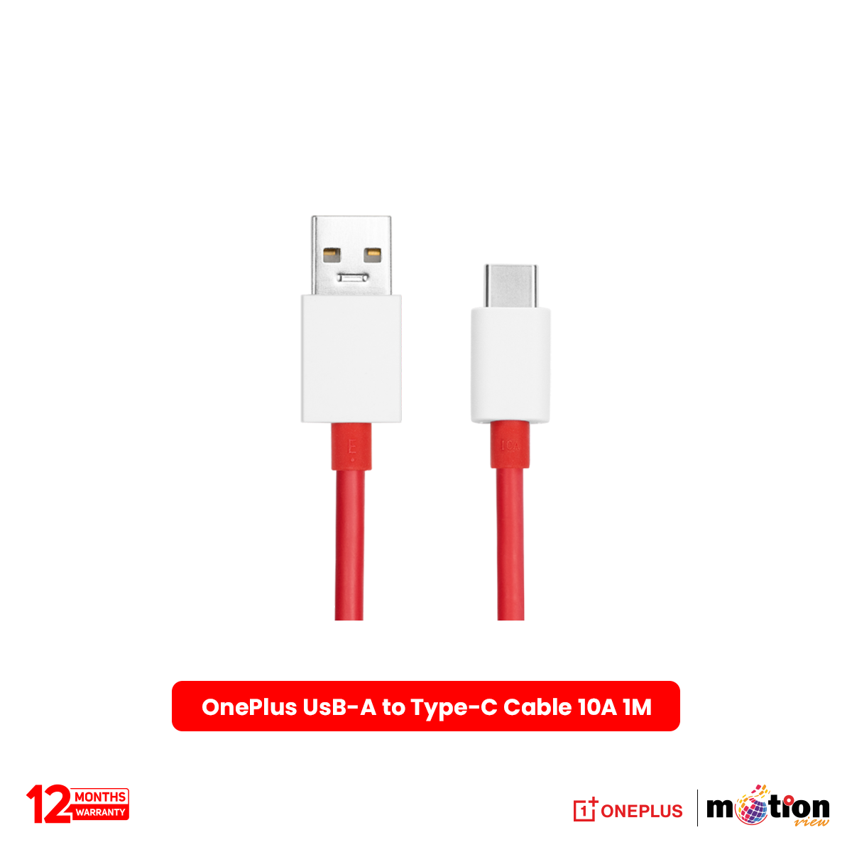 Picture of OnePlus UsB-A to Type-C Cable 10A 1M - Red