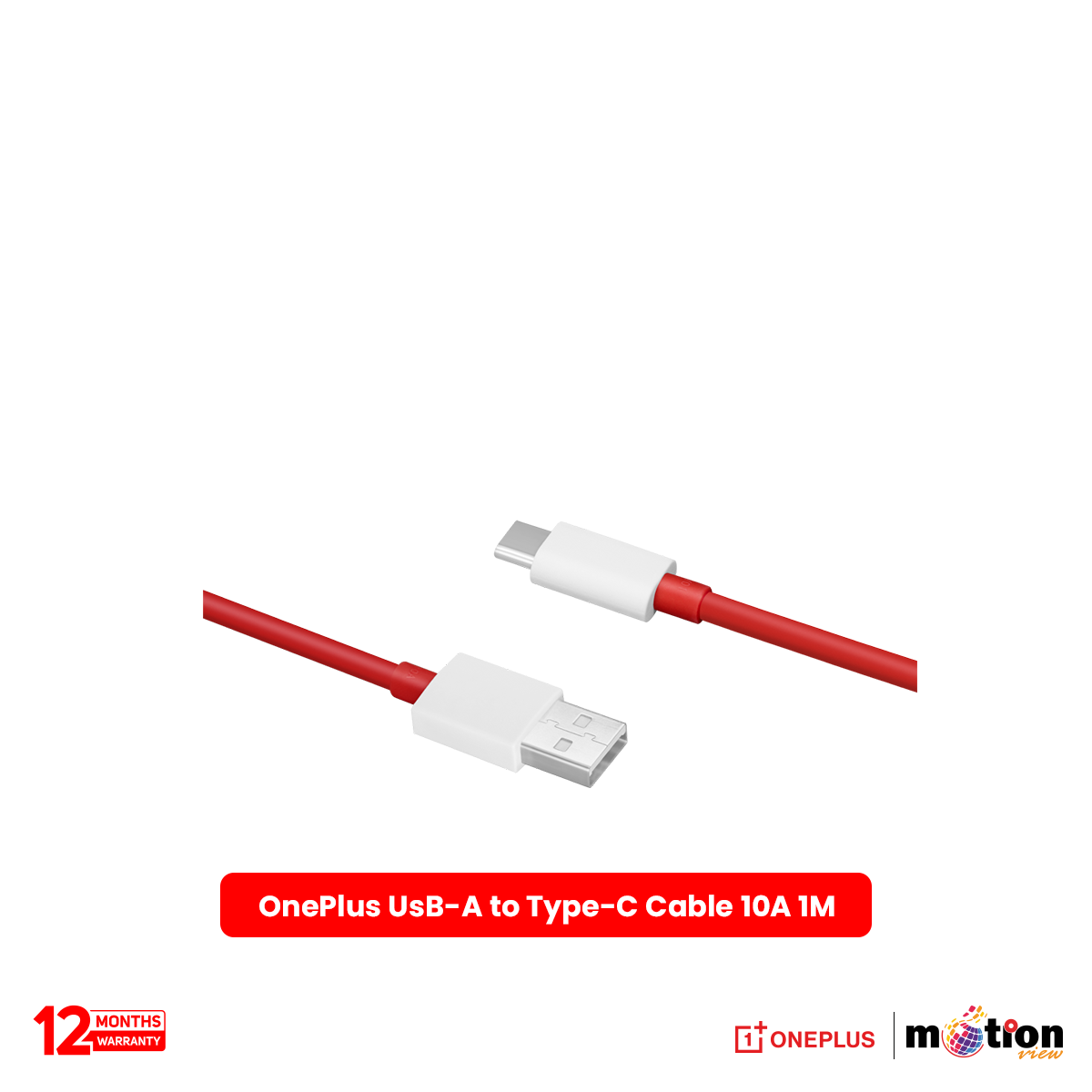 Picture of OnePlus UsB-A to Type-C Cable 10A 1M - Red