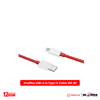 Picture of OnePlus UsB-A to Type-C Cable 10A 1M - Red